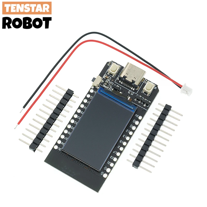 Izgara kesim matı üzerinde konumlandırılmış T-Display ESP32