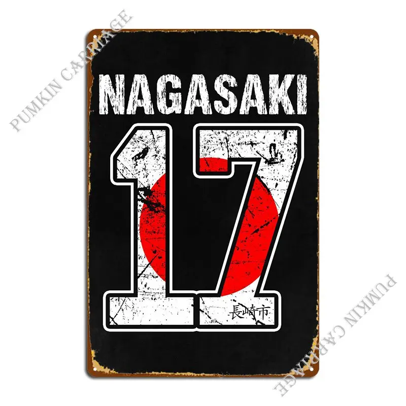 

Nagasaki Lucky 17 Number Metal Plaque Poster Wall Cave Cinema Living Room Bar Tin Sign Poster
