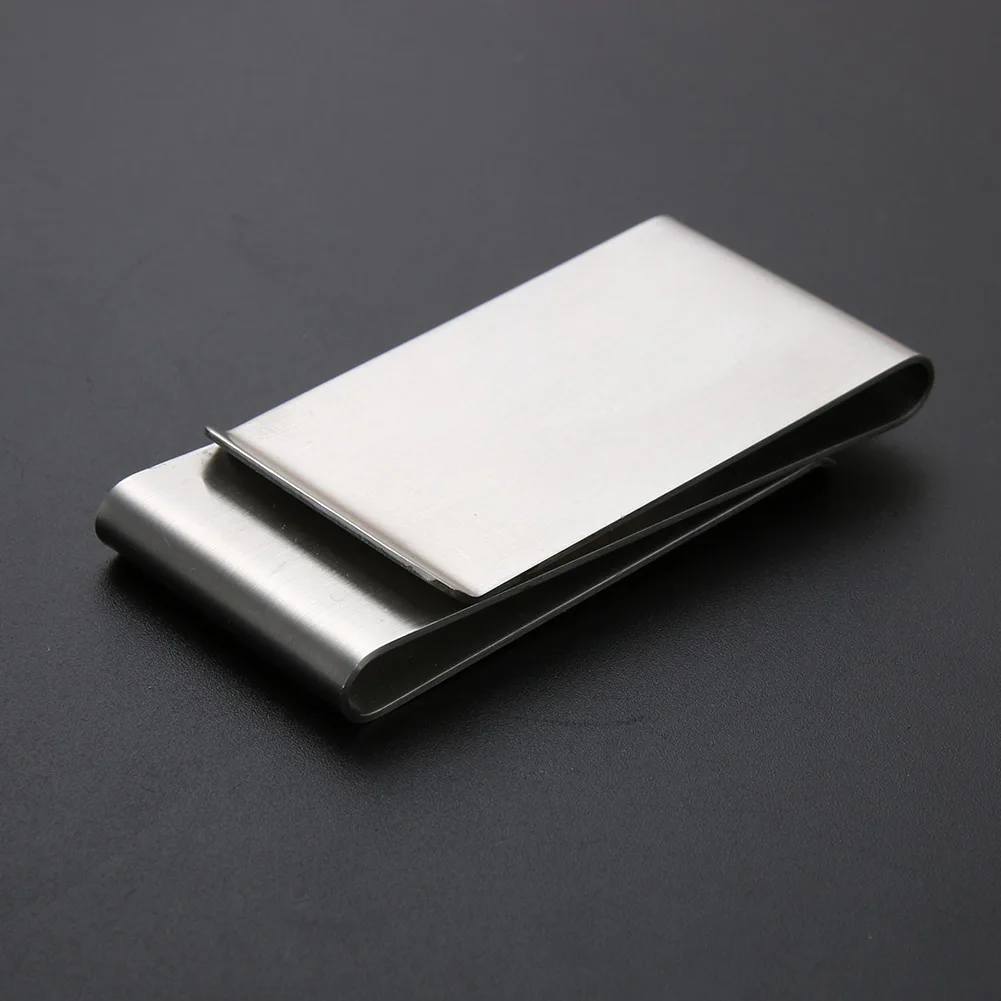 Stainless Steel Money Clip Credit Card Holder for Card Book Portable Unisex