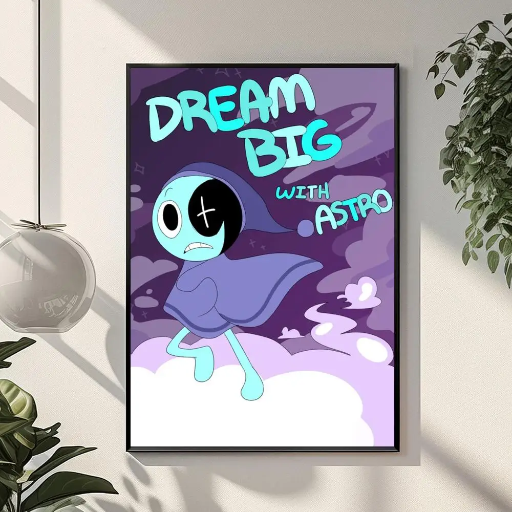 Dynamic Dandy's World Poster - Self-Adhesive Wall Art for Home and Office Decor