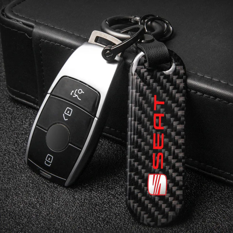 High Quality Carbon Fiber Keychain Pendant Ring Accessories For Seat