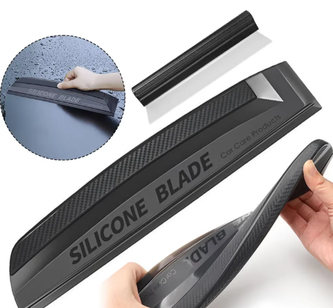 Soft Silicone Handy Squeegee Non-Scratch Car Wrap Tools Water Window Wiper Drying Blade Clean Scraping Film Scraper Accessories 6