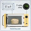 Retro Compact Countertop Microwave Oven, 0.7 Cu. Ft. 700-Watts with LED Digital Display, Child Lock, Easy Clean Interior, Yellow 2