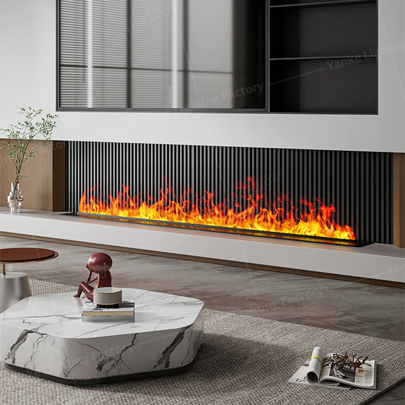 3D Water Electric Fireplace Mist Fireplace Embedded Realistic Mist Flame Remote Control APP Interior Decoration Steam