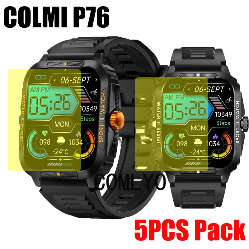 

5PCS Film For COLMI P76 Smart Watch Screen Protector Cover HD TPU Films