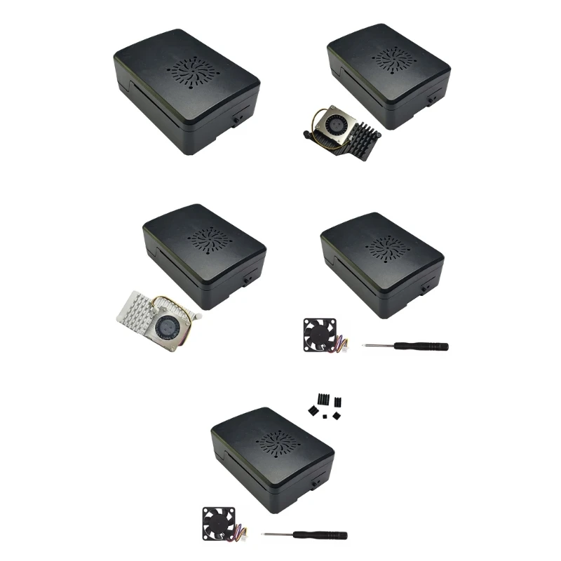 

Чехол из АБС-пластика для поддержки корпуса RPI 5. Официальный блок активного охлаждающего вентилятора.
