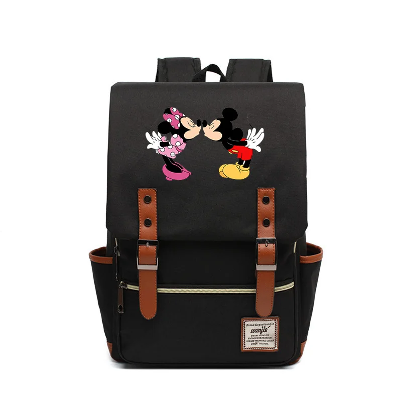 Disney Mickey Minnie School Bags Students Laptop Backpacks Women Men Travel Bags Teenager Bookbag Unisex College Backpack
