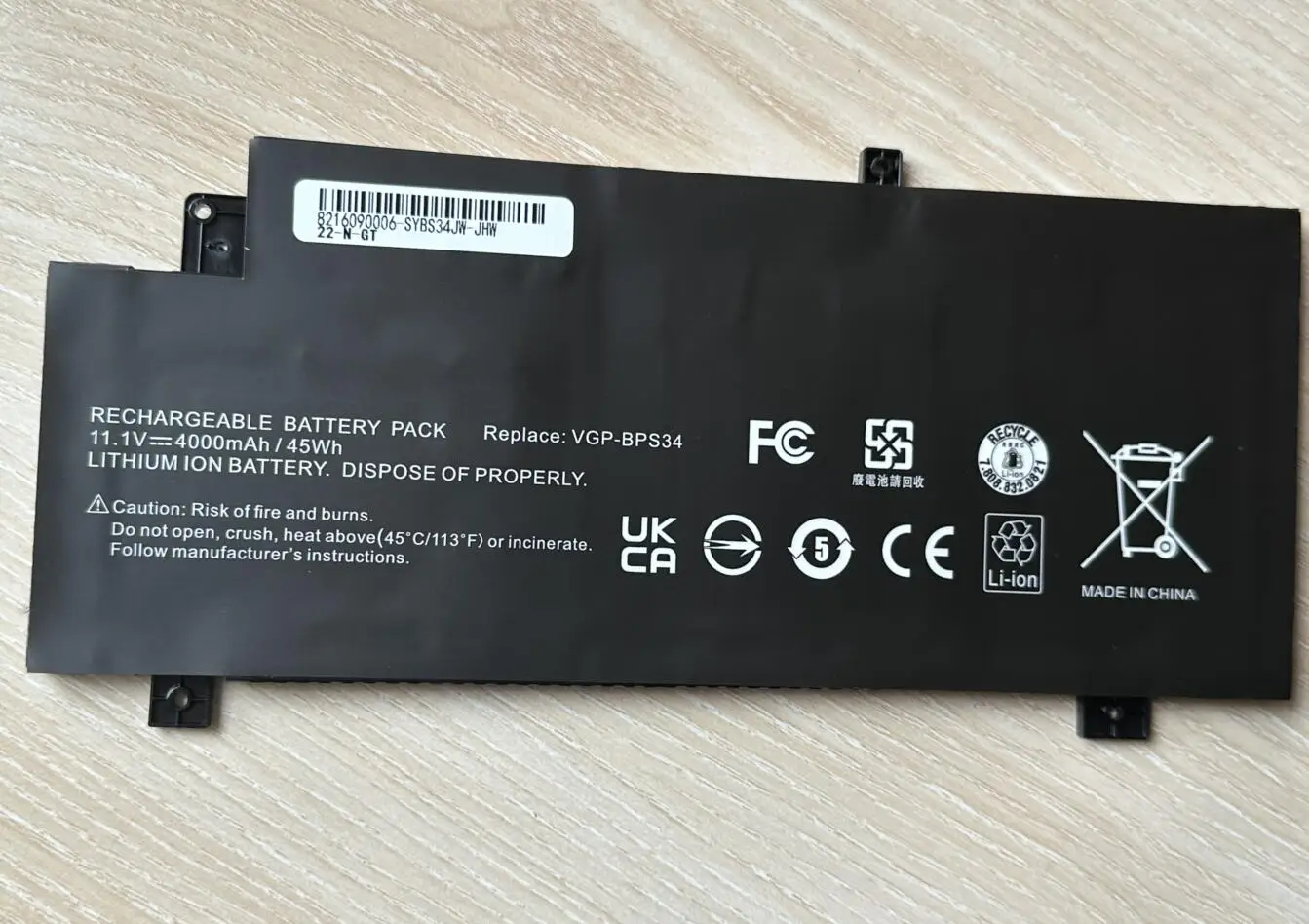 Bateria para Sony Vaio Fit 15 Svf15a Svf14a Série Svf15a1acxb Svf15a1ac xs Svf14a Svf14ac1qu Vgp-bps34 - Imagem 6