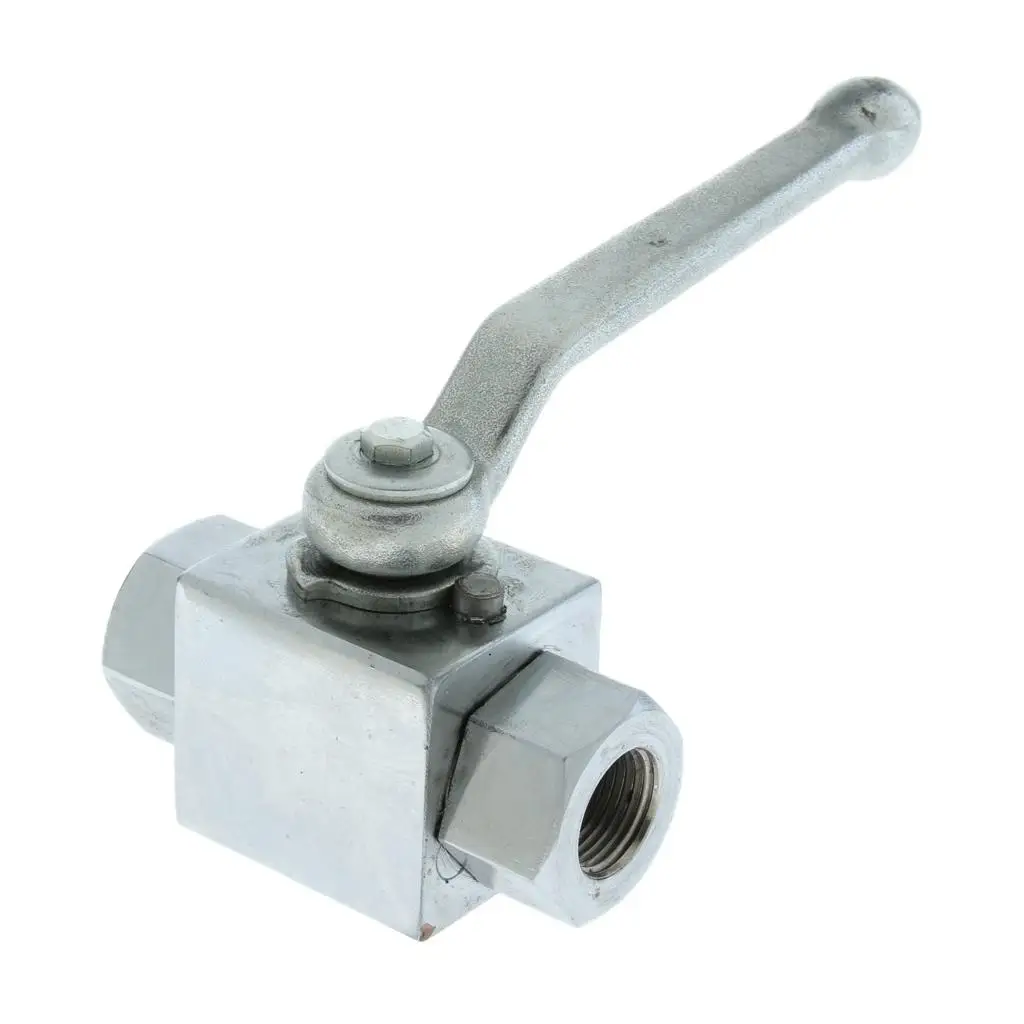 BSP 2 Way High Pressure Hydraulic Steel Ball Female DN10 3/8