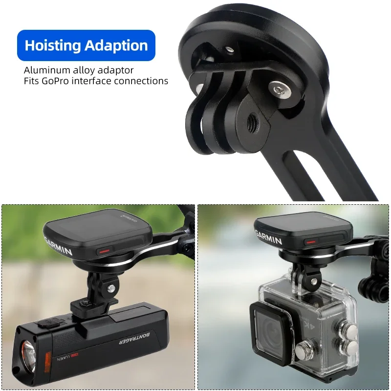 Bike headlight holder Aluminum Alloy Front Light Lamp Holder for Gopro Camera Adaptors Fits Trek Bontrager Blendr BMC ICS Cervelo
