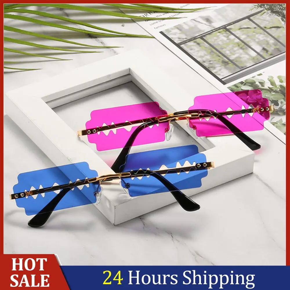 Funny Glasses Smooth Rimless Sunglasses Personalized Sun Glasses