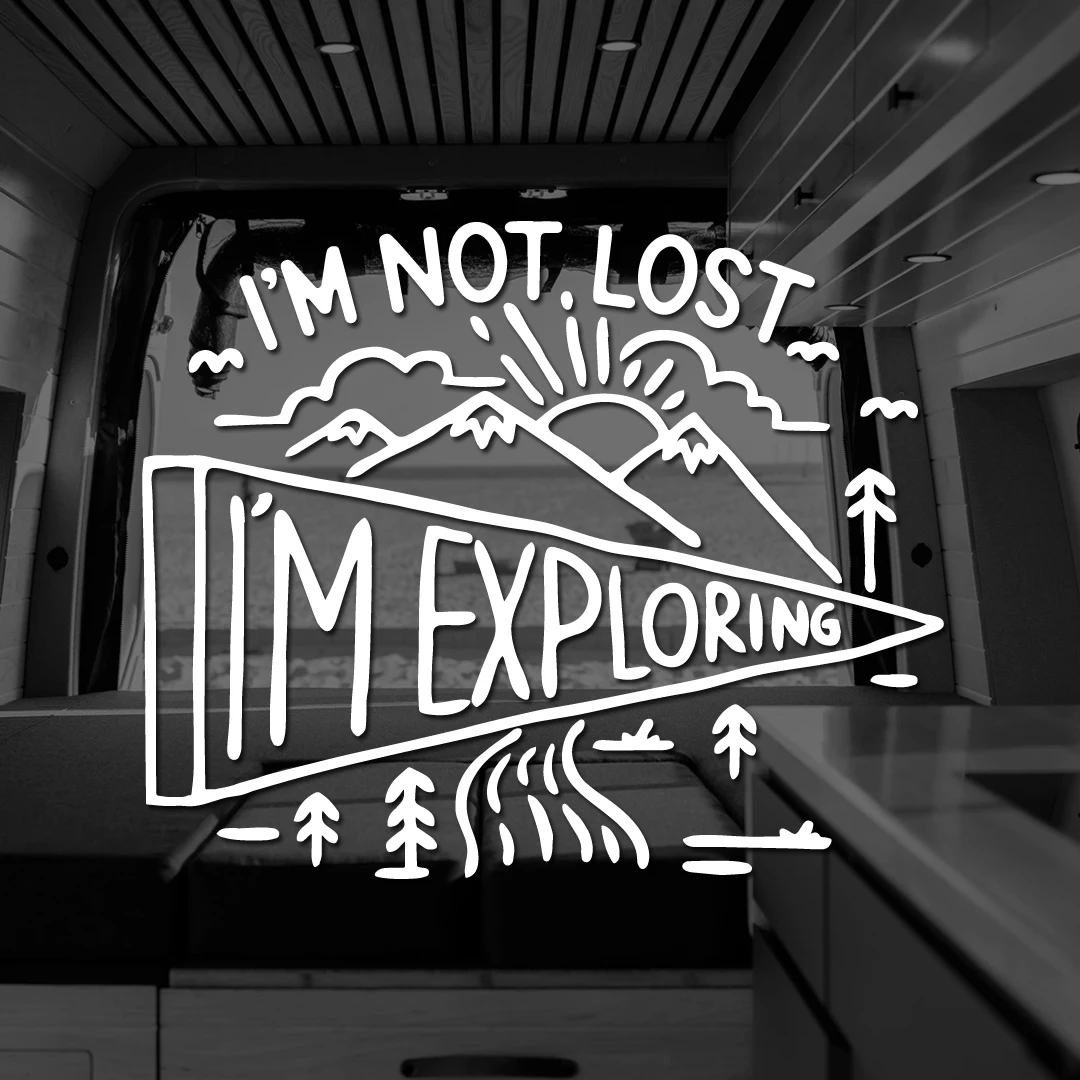 I'm not lost I'm exploring outdoor camping adventure creative RV off-road car stickers glass decoration painting