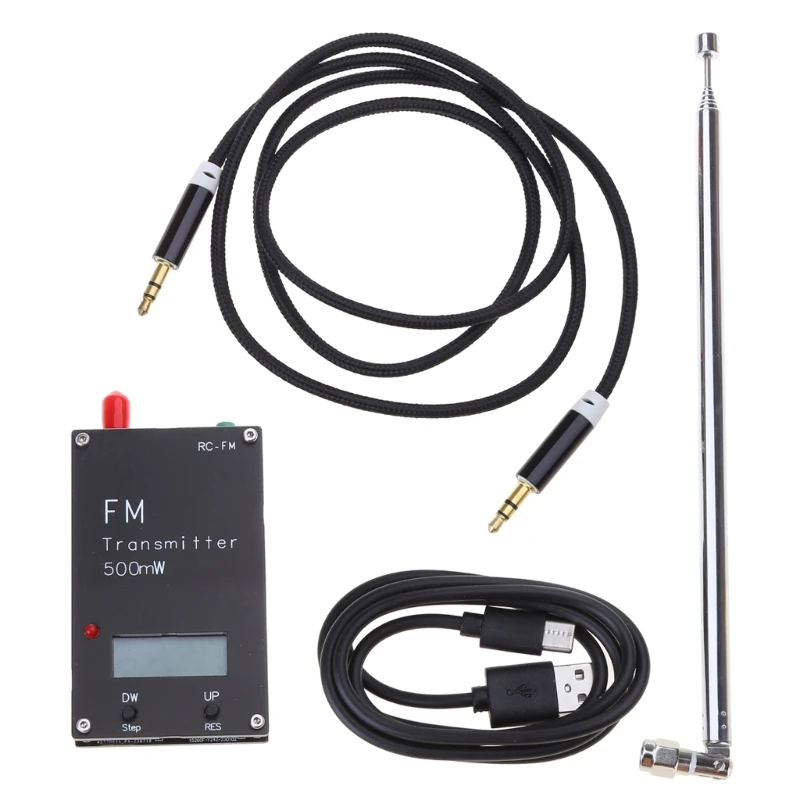 유형 포트 320 송신기 주파수 스테레오 송신기 500mW 88-108MHz FM 송신기 메모리 기능이있는 LCD 화면