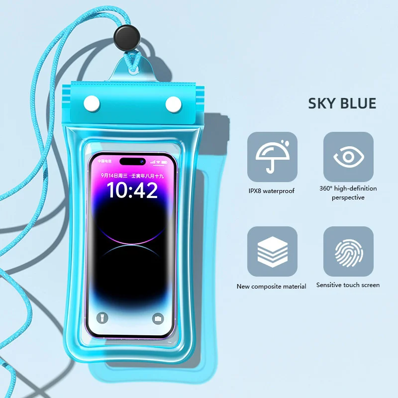 Enhanced Waterproof Floating Airbag Outdoor Phone Case and Protector Bag