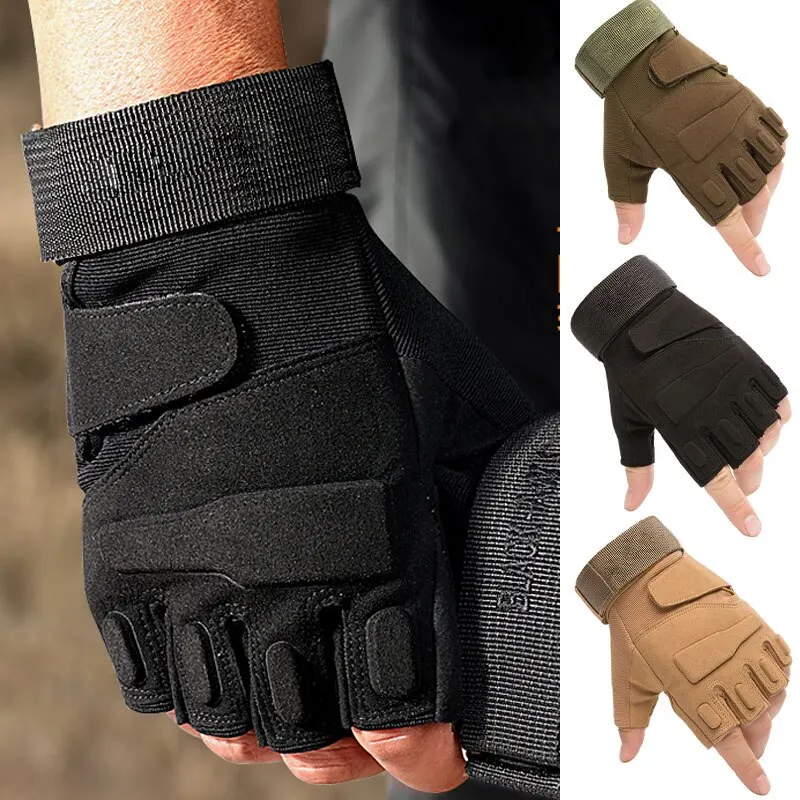 Outdoor Tactical Gloves Sport Gloves Half Finger Military Men Women