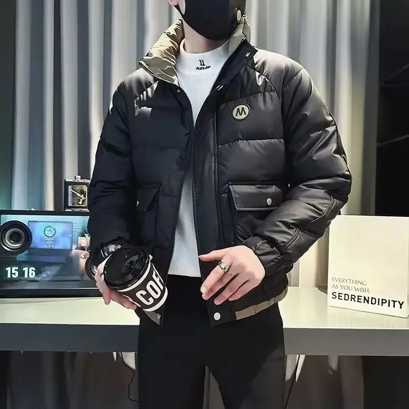 الشتاء سميكة الوقوف طوق الرجال أسفل سترة قطن رائجة...