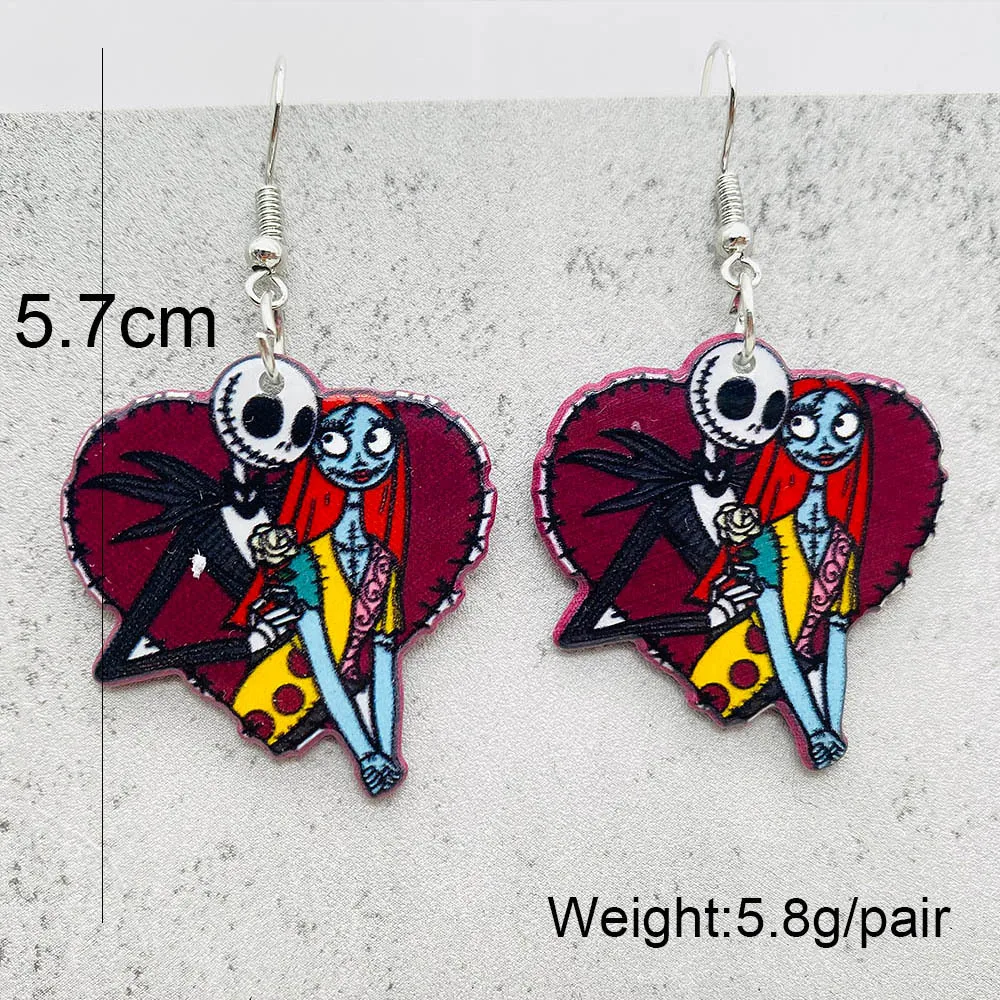 2 Pairs Halloween Earrings - Skull & Ghost Hand Dangle Studs, Spooky Jewelry For Women