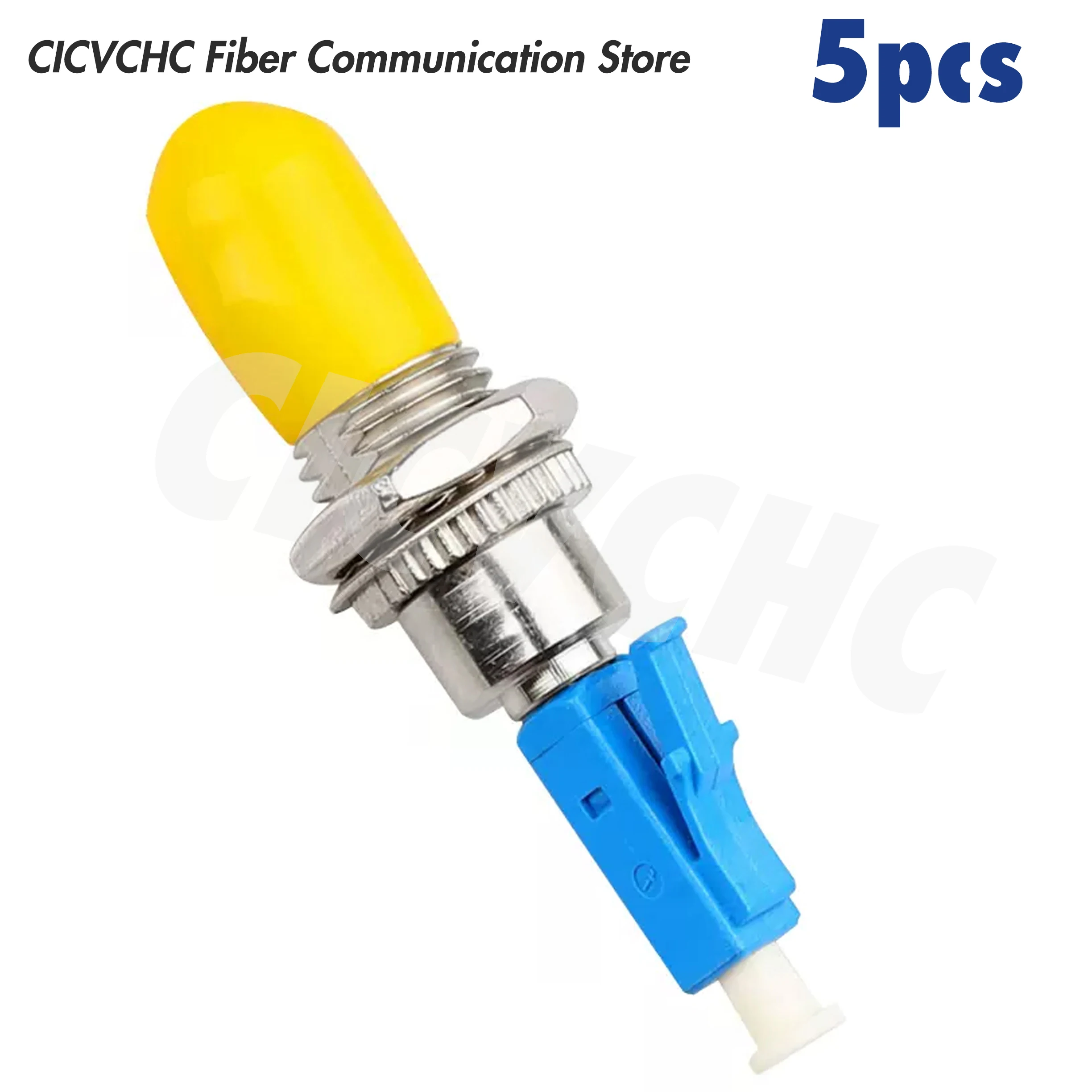 5pcs LC/UPC(Male)-ST/UPC(Female) Single-mode Fiber Optic Adaptor-Hybrid Mating Adapter