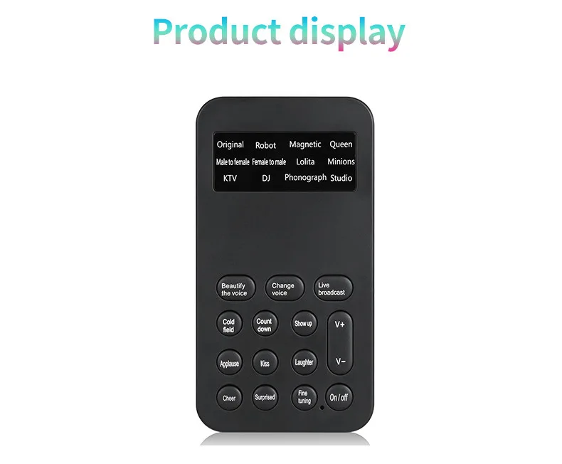 Voice transformer Mini Portable 8 Voice Changing Modulator Voice Changer with Adjustable Voice Functions