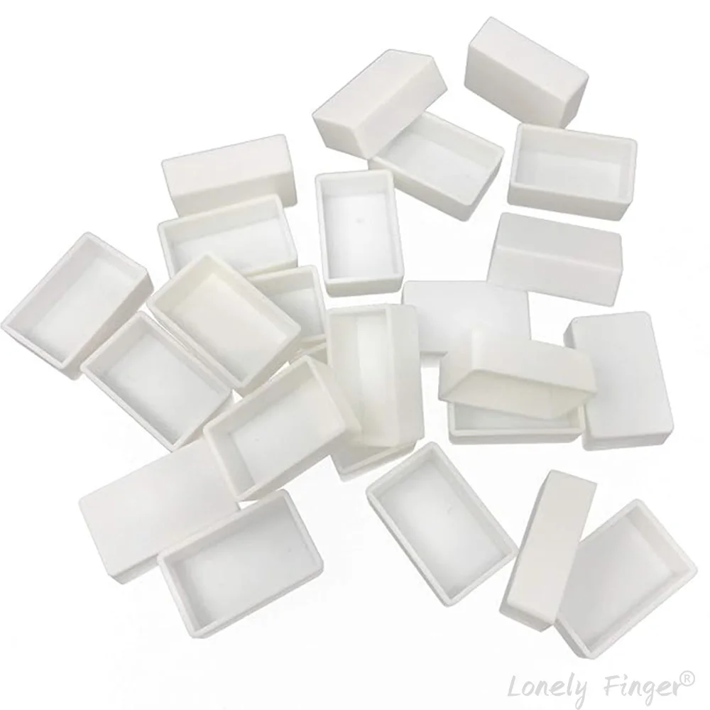 24/50/100Pcs 수채화 물감 흰색 플라스틱 3.2ml 페인트 상자에 대 한 빈 전체 팬 DIY 수채화 오일 아크릴 그림 팔레트