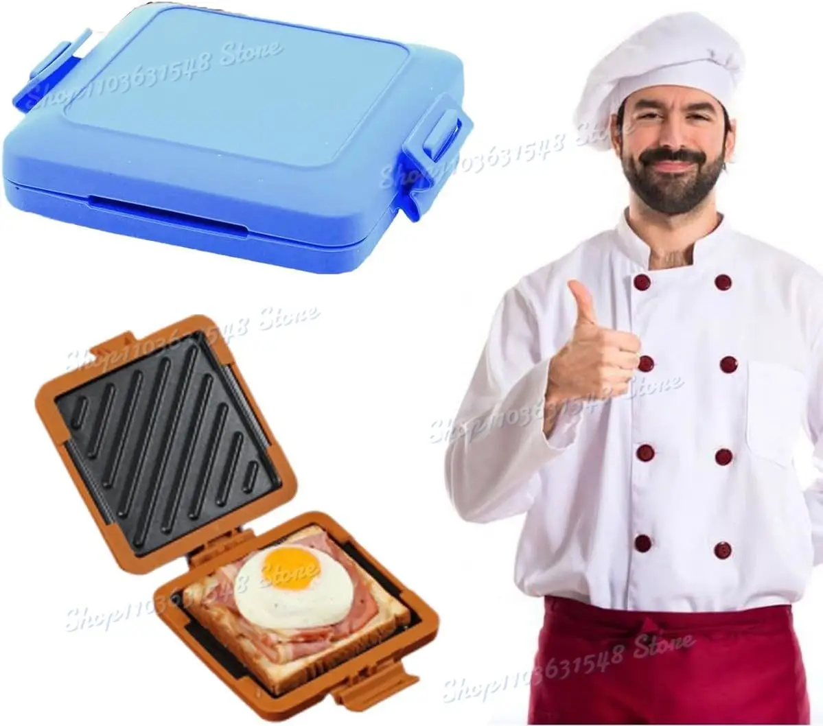 New Microwave Toastie Sandwich Maker, Microwave Toaster, Toastie Maker with Adjustable Silicone Straps, No Electricity, Wireless