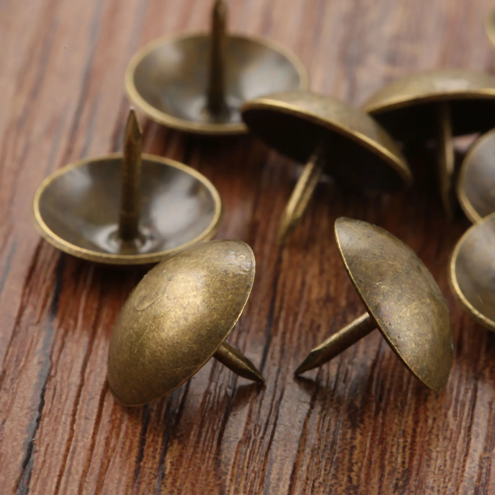 50pcs Antique Bronze Upholstery Nails 16*13mm Jewelry Gift Wine Case Box Sofa Decor Drawing Pins Thumb Tacks