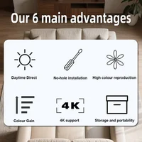 Velec Portable Projector Screen Simple Anti-Light 80/120 Inches Projection Screens For Home Outdoor Office Projector Accessories - Image 3