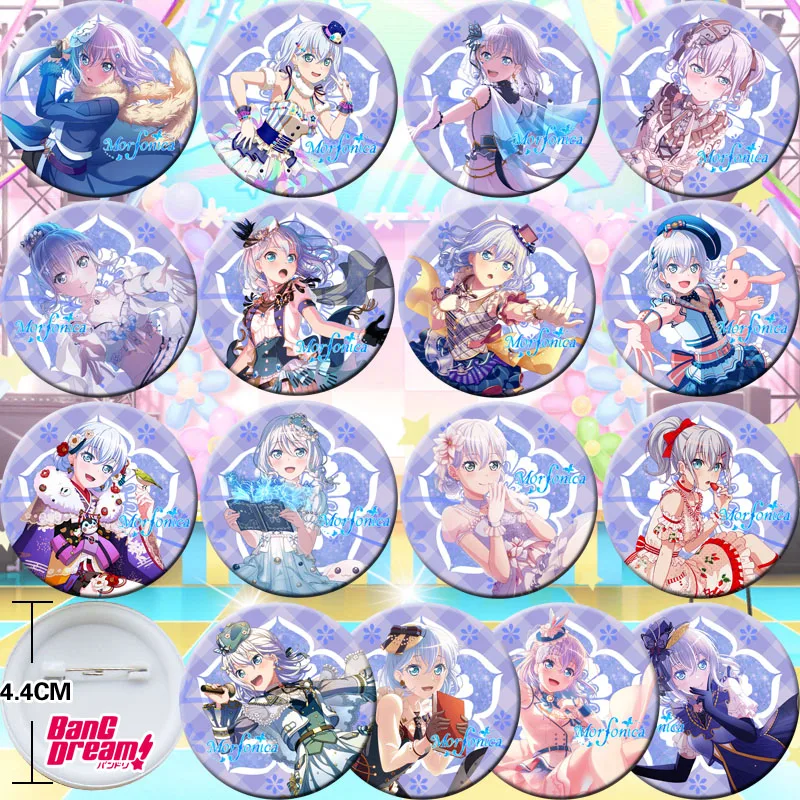 

Anime BanG Dream! Yashio Rui Futaba Tsukushi Kurata Mashiro Kurata Mashiro Cosplay Q Version Badge Brooch Pins Bag Pendant Toy