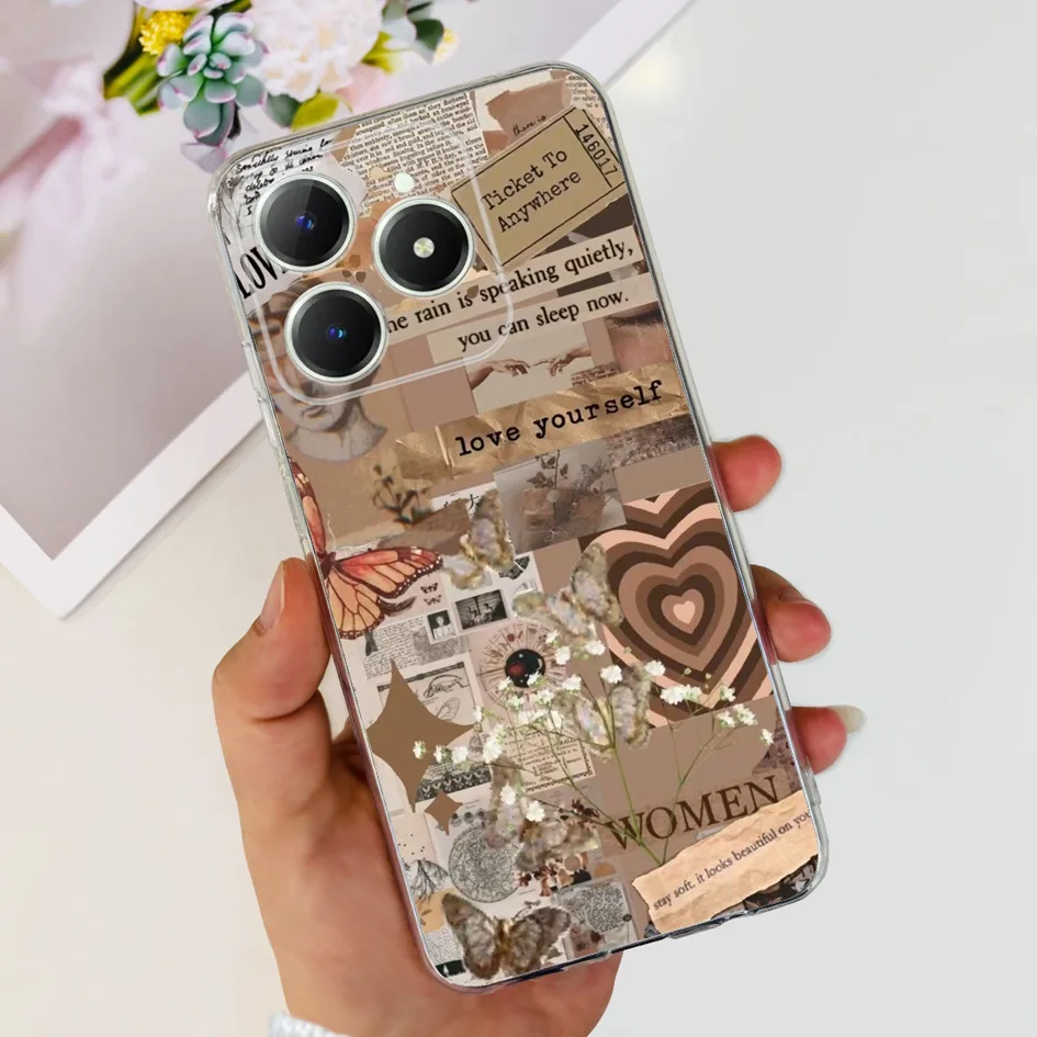 Cute Love Heart Soft Clear Silicone Protective Phone Case