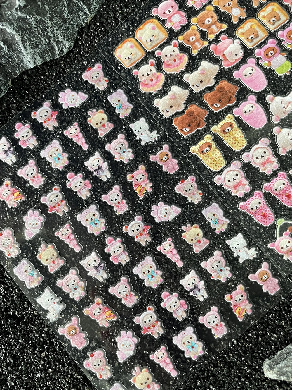 PVC Y2k Rilakkuma Wasserdichte Kawaii-Tier-Nagelaufkleber, Dekoration, DIY, niedliche Cartoon-Klebeschieber für Maniküre-Aufkleber – Detail 13