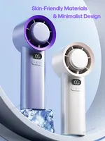 KINSCOTER Portable Handheld Turbo Fan 100 Wind Speeds Adjustable Mini Personal Fan Battery Operated Electric Eyelash Fan 2
