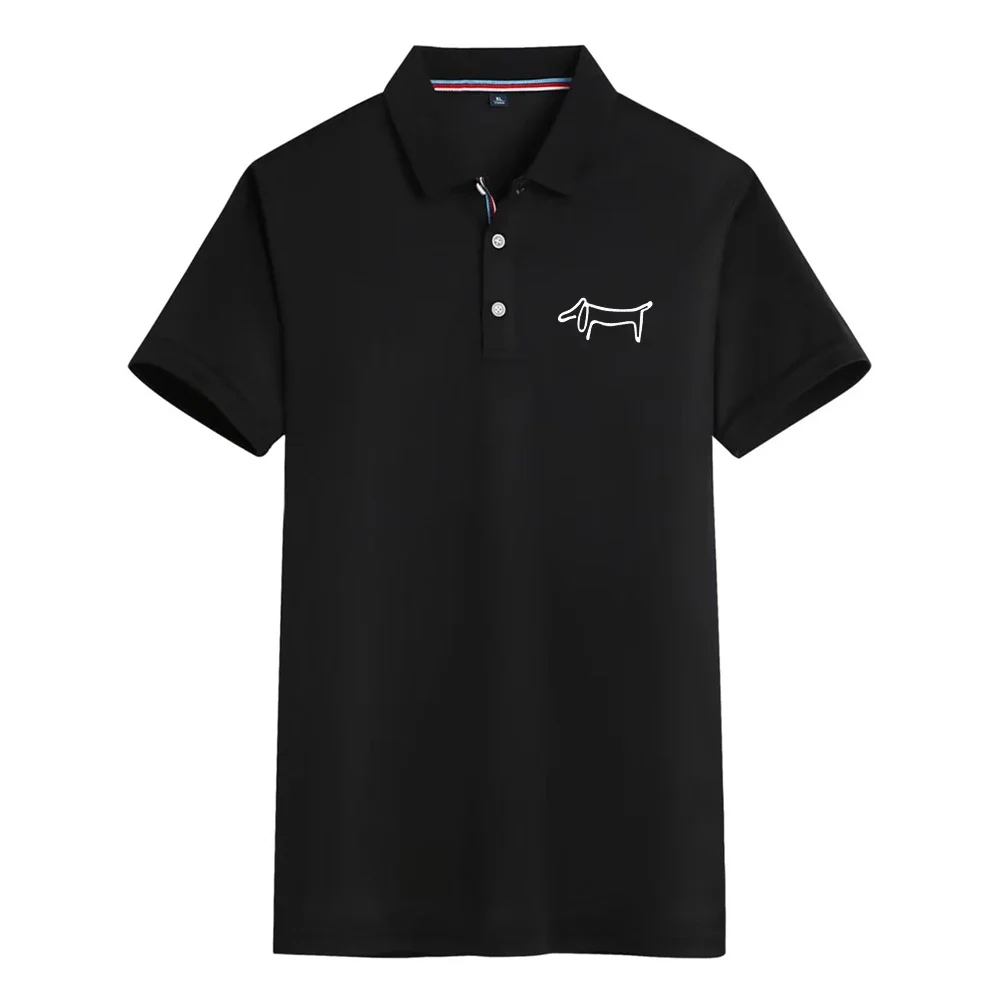 Polo da Uomo Comoda con Logo Stampato Casual a Maniche Corte
