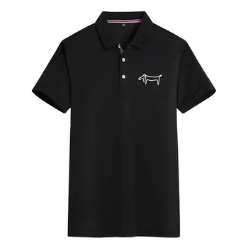 Polo da Uomo Comoda con Logo Stampato Casual a Maniche Corte