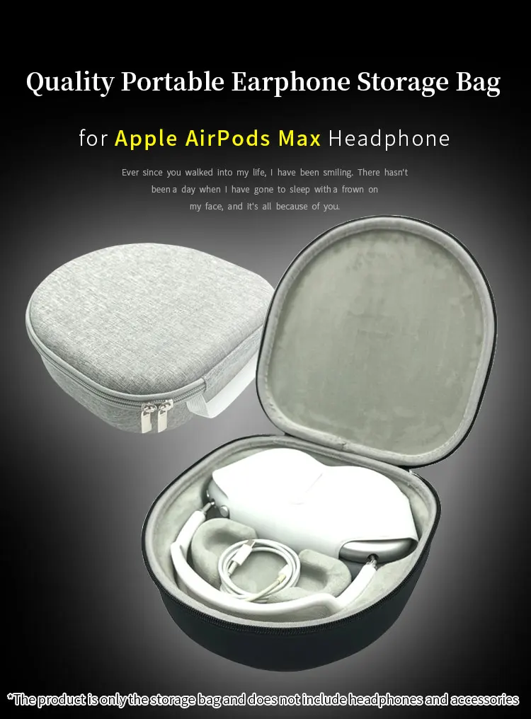Portable Hard EVA Storage Bag for Apple Airpods Max Headphone Box Quality Earphone Travel Carrying Case