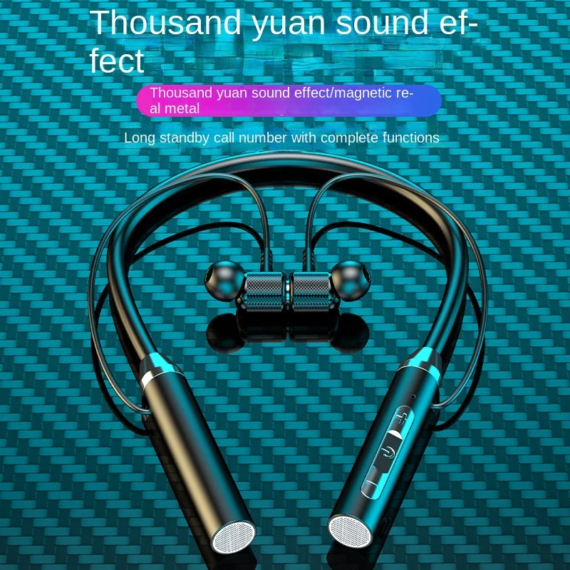 

G01 New Bluetooth Wireless Headset Halter Sports Binaural in-Ear Neck Hanging Long Standby Life