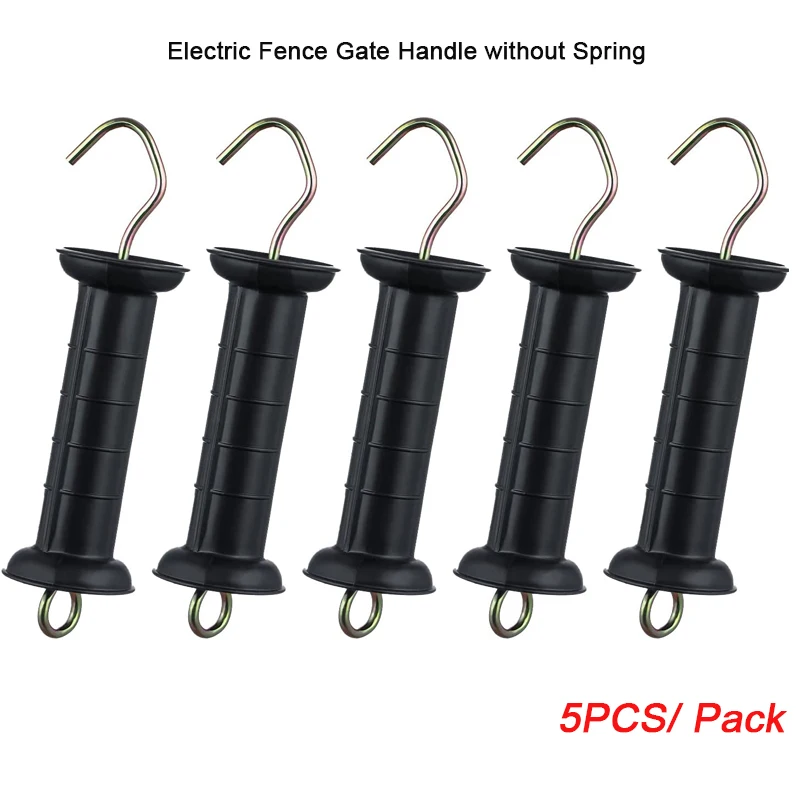 5 Pieces Electric Fence Shock Insulated Fence Plastic Gate Handle Farm Horse Husbandry Heavy Duty Electric Fencing Gate Handles