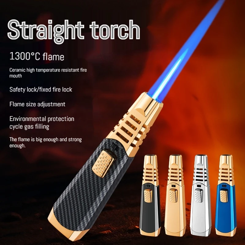 1300 ℃ Spray Gun Lighter Multi functional Home Ignition Tool Butane Torch Windproof Blue Fire High quality Spray Gun Lighters