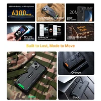 Oukitel WP32 pro Rugged Phone Global Version 6" HD 6300mAh Battery Octa Core Mobile phone 20MP Camera Android 14 Cellphone 2