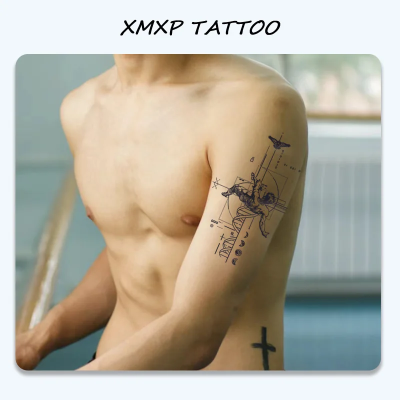 Fallen Angel temporary tattoo sticker, waterproof tattoo, lasts to 15 days fake tattoo, semi permanent tattoo Fallen Angel 3