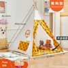 Children's Tent Teepee Tent for Kids Portable Tipi Infantil House for Kids Play House Kids Tents LED Lights Decoration Carpet 1