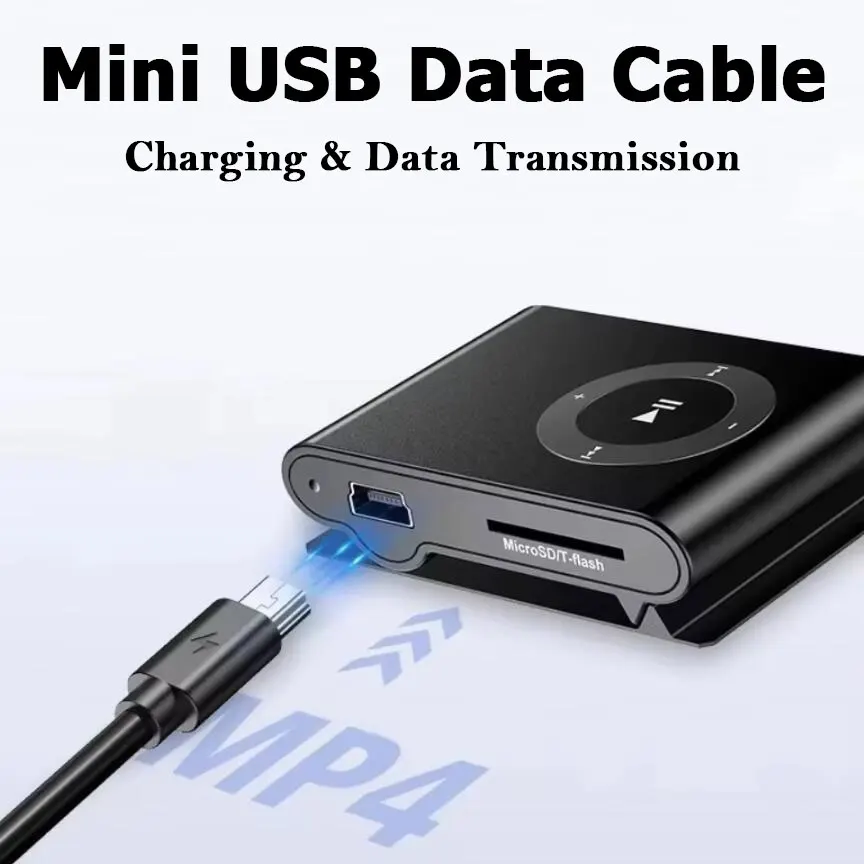 Compact High-Speed Mini USB to USB Data and Charging Cable - 1M/2M Length