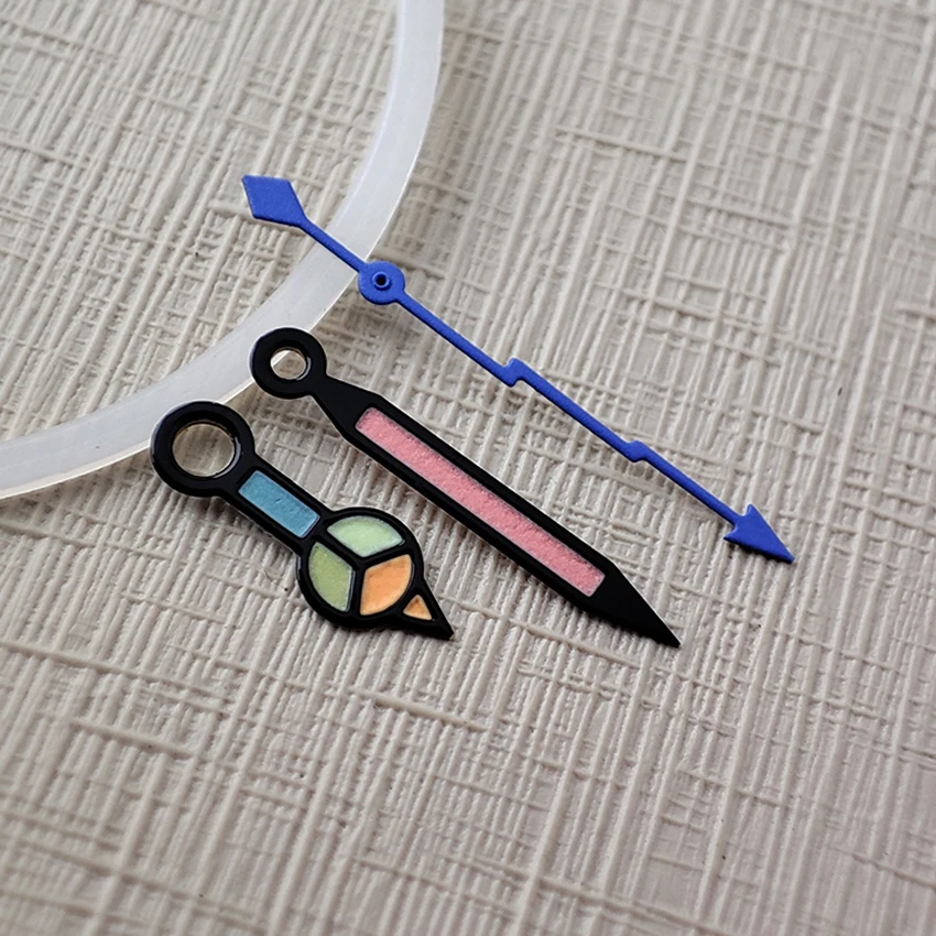 NH35 Hands Multi Color Lightning Second hand Colorful Hands Green luminous Suitable for NH35 NH36 4R 7S Movement