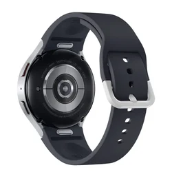 Silicone Sport Bracelet for Smartwatches - Original Strap Design (Black - silver)