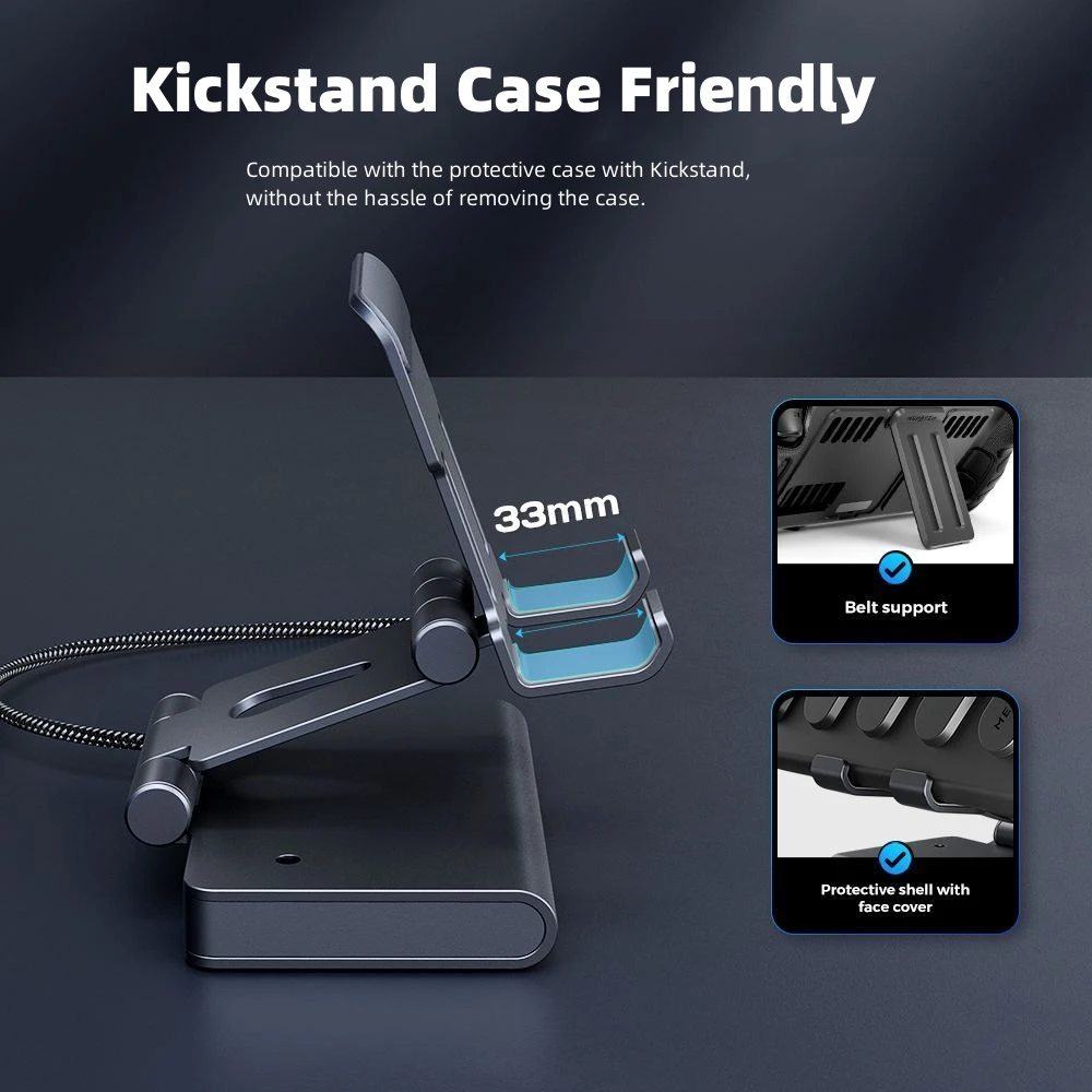 Docking Station Steam Deck Dock, 6-in-1 Hub Steam Deck Stand with HDMI 2.0 4K@60Hz Handheld Docking Station for Valve Steam Deck 3