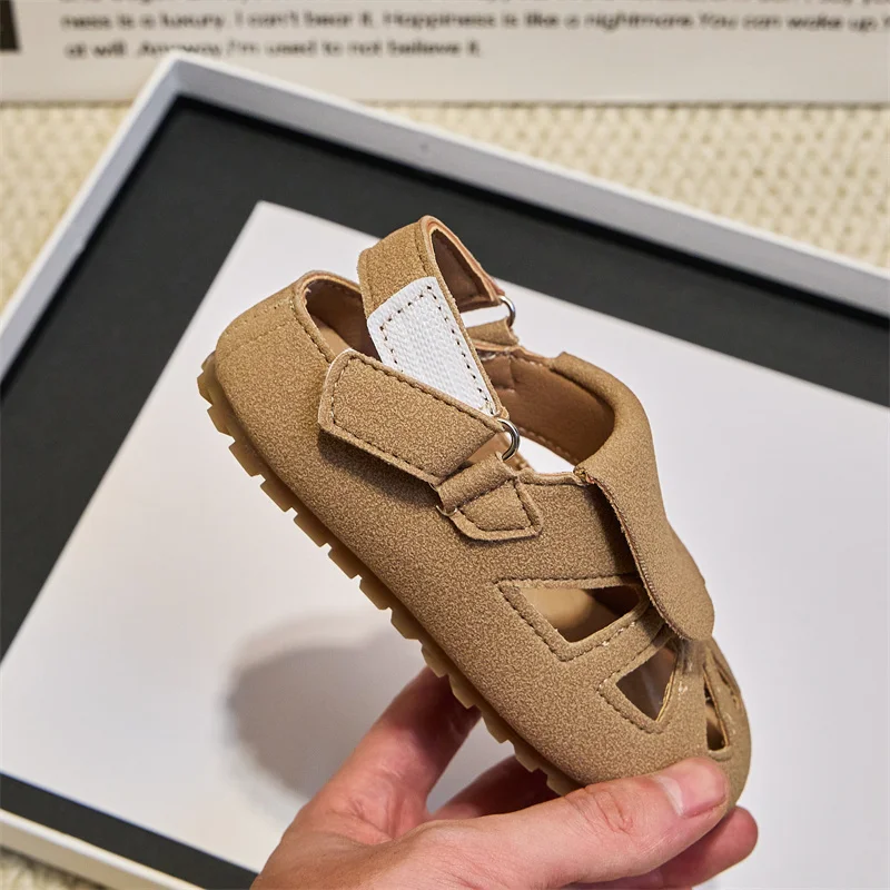 Suede Leather Kids Sandals for Summer