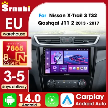 Radio para coche Srnubi 2 Din Carplay Android Auto para Nissan X-Trail 3 T32 Qashqai J11 2 2014-2020 Reproductor de vídeo Multimedia Navegación GPS UIS7865 8-Core 4G WIFI 1