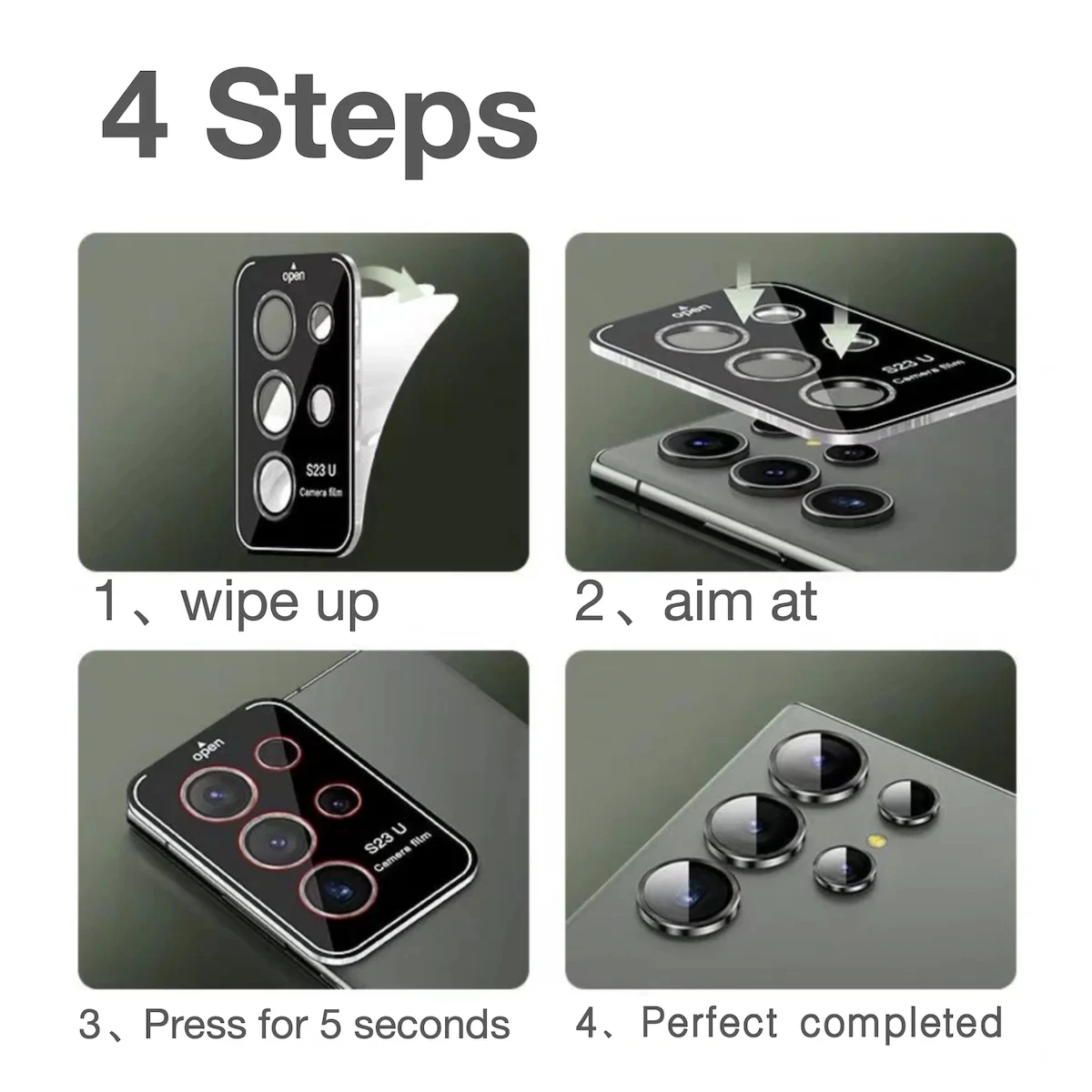 Premium Tempered Glass Camera Lens Protector - Maximum Protection Film
