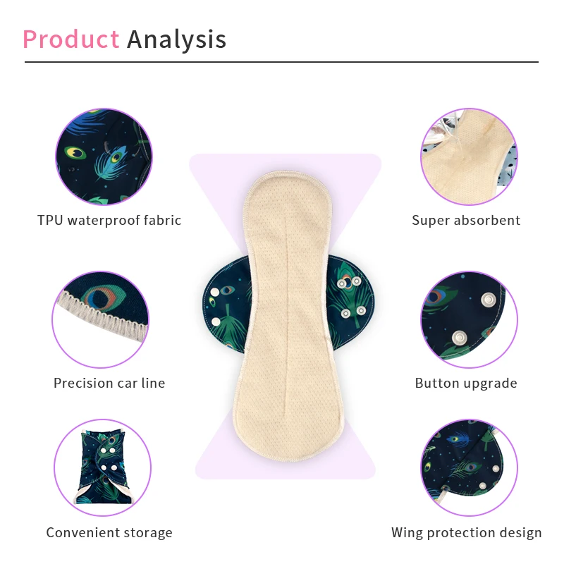 Reusable Menstrual Pads Women Panties Washable