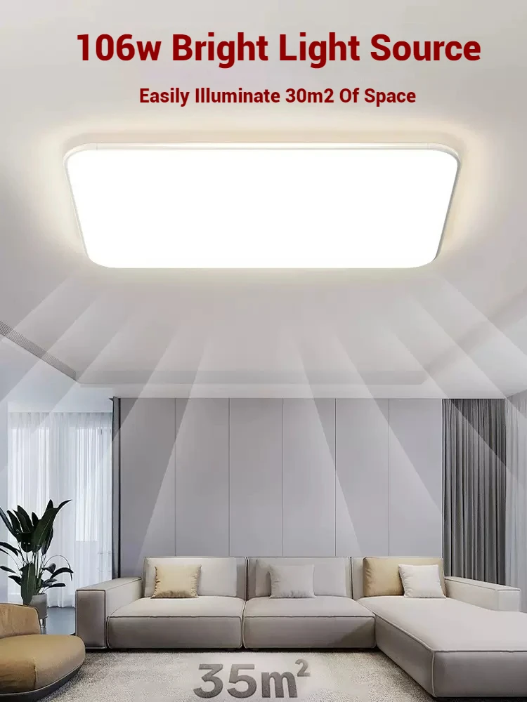 LED Ceiling Light Modern Ultra thin Rectangular Minimalist Living room Bedroom Home Deco Indoor Lighting Fixtures