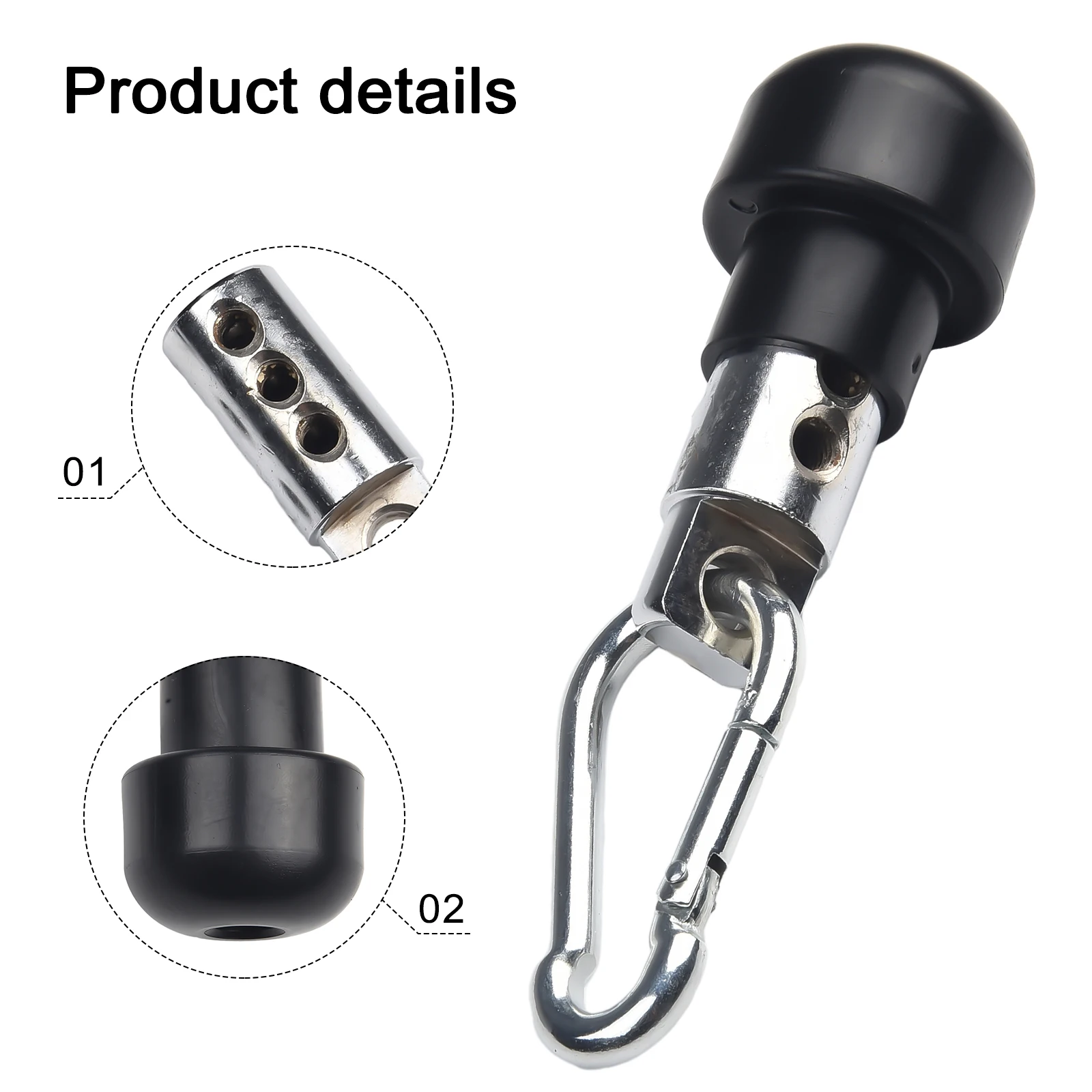Premium Gym Cable Stopper 5-6mm Cable Connector With Rubber Grip Steel Core Extended Equipment Life Machine Parts Gym Accessory